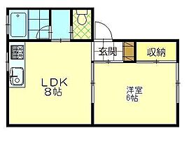 シャンポールまつもとIII 207 ｜ 秋田県秋田市桜1丁目（賃貸アパート1LDK・2階・28.05㎡） その2