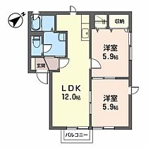 エスペランサA 202 ｜ 秋田県秋田市御所野元町4丁目（賃貸アパート2LDK・2階・50.00㎡） その2