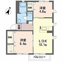 リーガルコートC 101 ｜ 秋田県秋田市土崎港東3丁目（賃貸アパート2LDK・1階・49.20㎡） その2