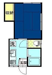 カルチャいしだ 1Kの間取図画像