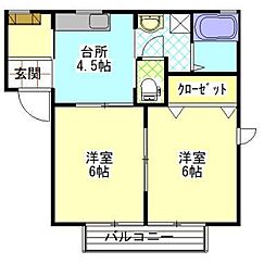 間取図画像 2K