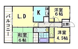フォレストヒルズ山王 3LDKの間取図画像