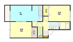 ラフィネ高陽 2DKの間取図画像