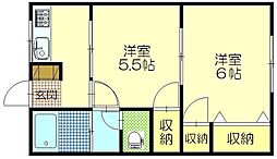 フェアーハウス・コマツ 2Kの間取図画像