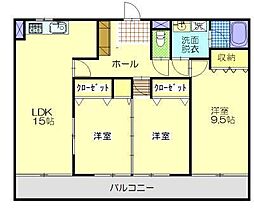 山王二葉マンション 3LDKの間取図画像