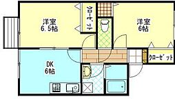 アルポート 2DKの間取図画像