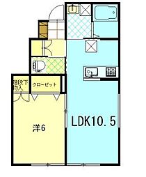 merveille haru 1LDKの間取図画像