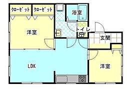 高橋アパート 2LDKの間取図画像