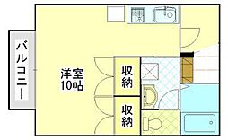 ハイツ富士美 ワンルームの間取図画像