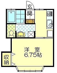 アーバンティこばやし 1Kの間取図画像