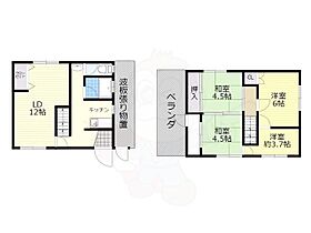 大阪府摂津市鳥飼西１丁目（賃貸一戸建4LDK・1階・87.81㎡） その2