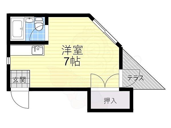 コーポ長谷川 205｜大阪府茨木市中総持寺町(賃貸アパート1DK・2階・28.00㎡)の写真 その2