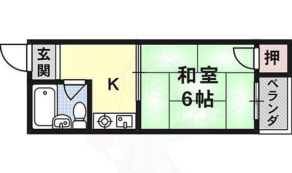 コーポモリタ 105｜大阪府茨木市中総持寺町(賃貸アパート1K・1階・21.00㎡)の写真 その2
