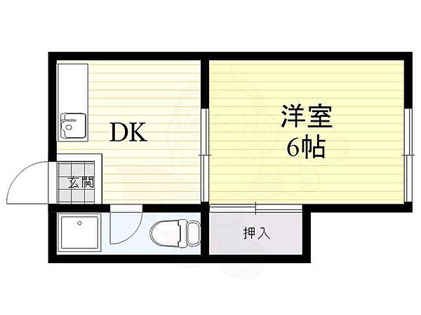 大野コーポABC ｜大阪府茨木市鮎川４丁目(賃貸アパート1DK・2階・26.00㎡)の写真 その2