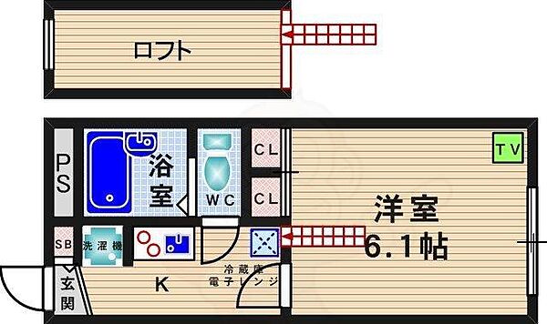 レオパレスグランビュイッソン 110｜大阪府茨木市鮎川５丁目(賃貸アパート1K・1階・19.87㎡)の写真 その2