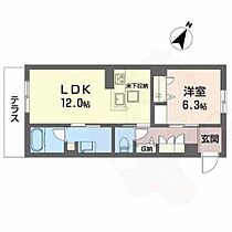 Ｂａｙ　Ｔｒｅｅ  ｜ 大阪府吹田市岸部北３丁目（賃貸アパート1LDK・1階・47.09㎡） その2