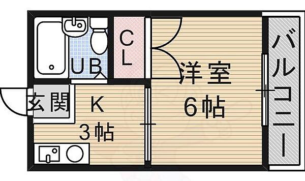 ハイツ森田 207｜大阪府茨木市中津町(賃貸アパート1K・2階・20.00㎡)の写真 その2