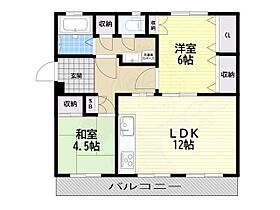 陽和台第4住宅1号棟  ｜ 大阪府茨木市山手台４丁目（賃貸マンション2LDK・2階・51.71㎡） その2