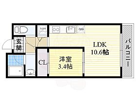 Casa de viola  ｜ 大阪府箕面市彩都粟生南１丁目（賃貸マンション1LDK・3階・32.84㎡） その2