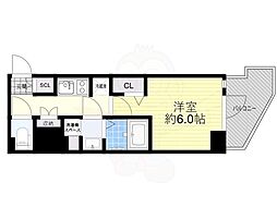 ファーストフィオーレ吹田レガーメ 7階1Kの間取り