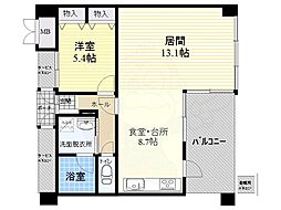 フォルテ摂津 1LDKの間取図画像