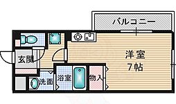 ミルコリーヌ ワンルームの間取図画像