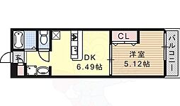 ペルラ穂積 1DKの間取図画像