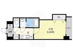 Luxe茨木 1Kの間取図画像