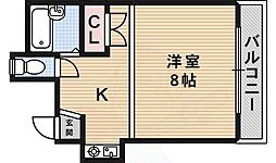 パークマンション ワンルームの間取図画像
