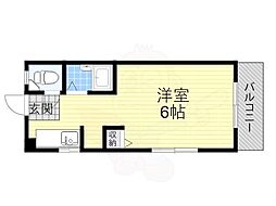 ホワイトハイツ春日 ワンルームの間取図画像