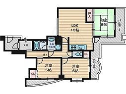 ミューズパーク 3LDKの間取図画像