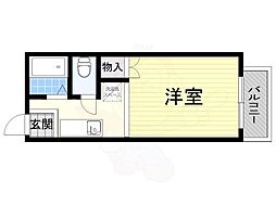 ハイツ安藤 1Kの間取図画像