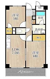 久光マンション 2DKの間取図画像