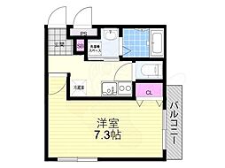 大阪市東淀川区柴島2丁目マンション 1Kの間取図画像