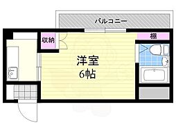 エクト1 7階1Kの間取り