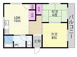 メゾンカメリア 2LDKの間取図画像
