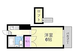 秋桜 1Kの間取図画像