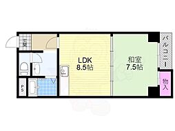 グランドハイツユタカ 1LDKの間取図画像
