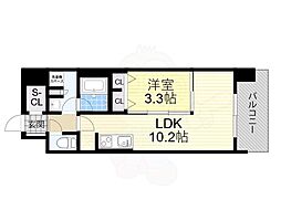 スプランディッド大阪EAST 1LDKの間取図画像