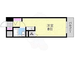 コボリマンション新大阪 ワンルームの間取図画像