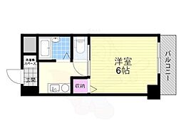 グランメール 1Kの間取図画像