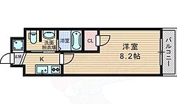 エスリード新大阪コンフォート1番館 1Kの間取図画像