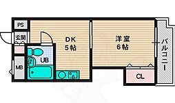 シティコート新大阪 1DKの間取図画像
