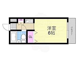 パインハイツ ワンルームの間取図画像