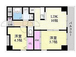 ソフィアコート1・6・3 2LDKの間取図画像