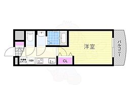 Luxe淡路3 1Kの間取図画像