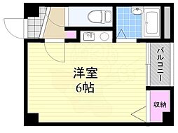 メゾンロレアール ワンルームの間取図画像