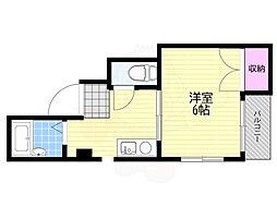 グリーンファーム 1Kの間取図画像