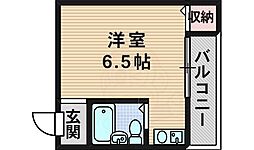 ラフィーネナカノ2 ワンルームの間取図画像