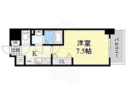 Luxe上新庄 1Kの間取図画像